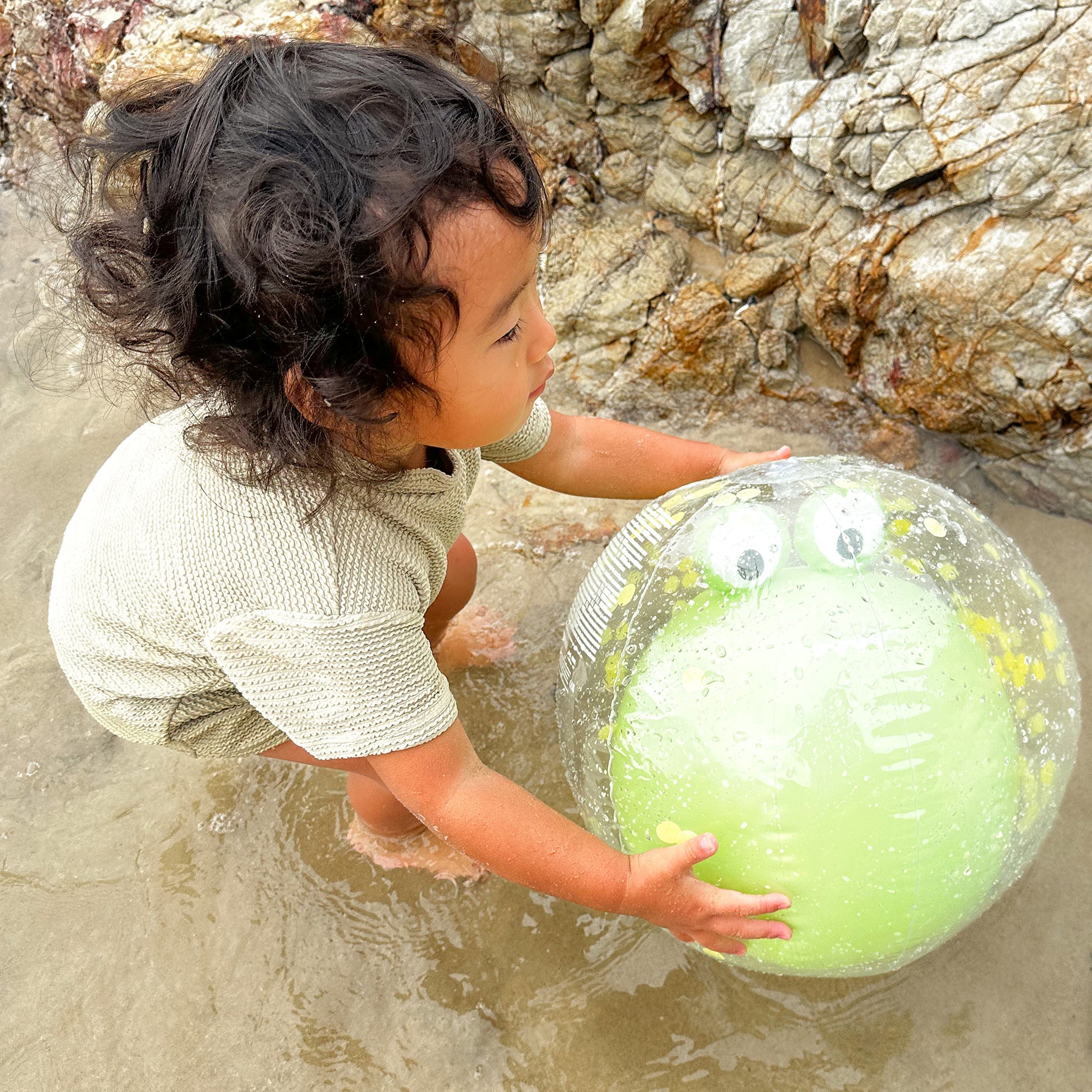 3D Inflatable Beach Ball | Cookie the Croc Light Khaki